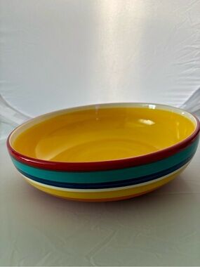 Bright Colorful Pier 1 Imports Summer Stripes Large Serving Bowl Discontinued